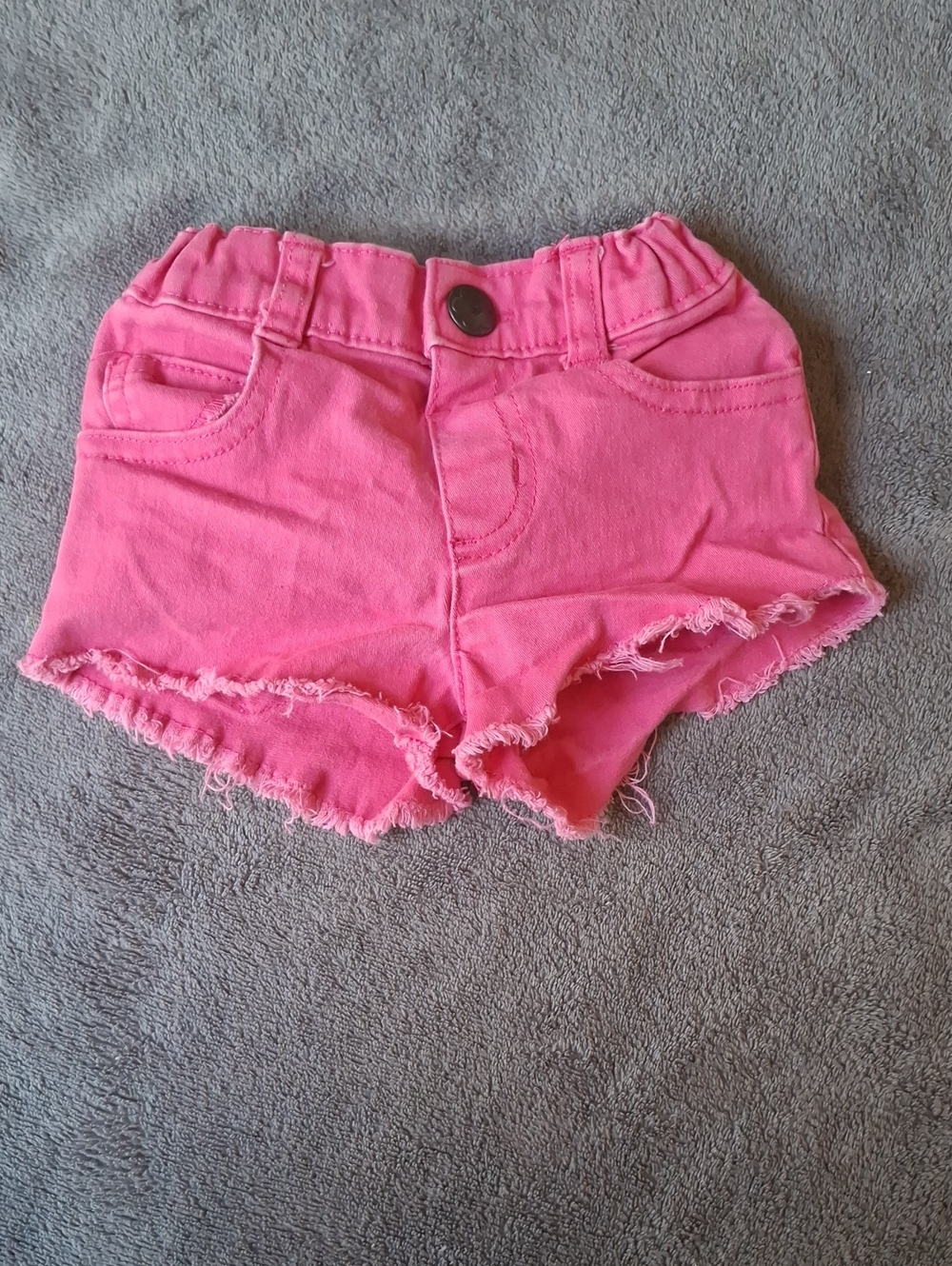 Garanimals Bright Pink Frayed Hem Denim Shorts